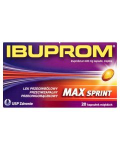 Ibuprom Max Sprint, 400 mg, kapsułki miękkie, 20 szt.