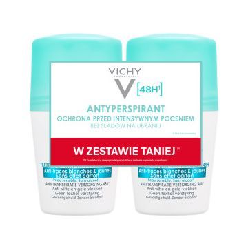 Vichy, deo antyperspirant w kulce przeciw śladom, 50 ml x 2 
