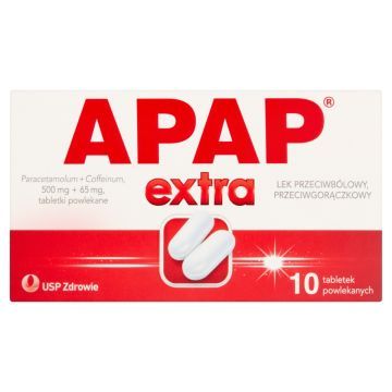 Apap Extra, 500 mg + 65 mg, tabletki powlekane, 10 szt.