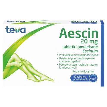 Aescin, 20 mg, tabletki powlekane, 90 szt.