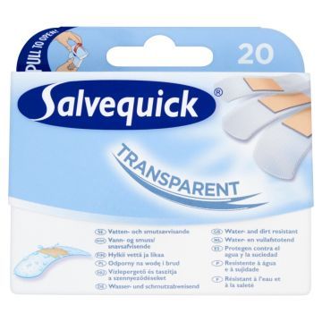 Salvequick, plastry transparentne, mix, 20 szt.