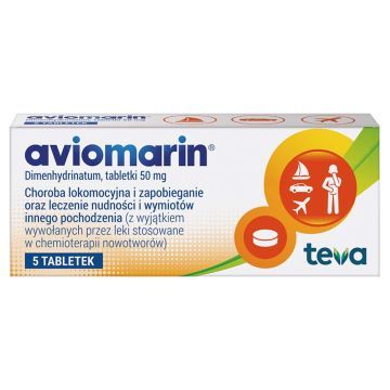 Aviomarin, 50 mg, tabletki, 5 szt