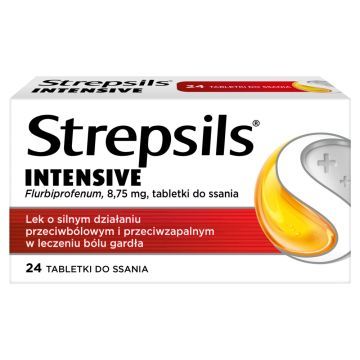 Strepsils Intensive, 8,75 mg, tabl.do ssania,24 szt,bl