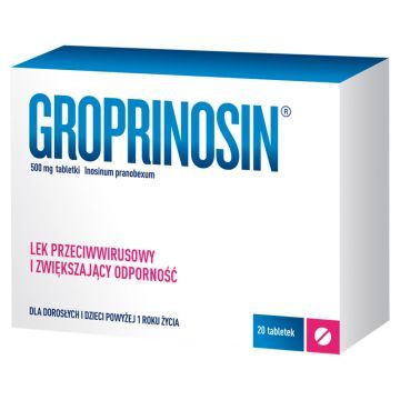 GROPRINOSIN, 500 mg, tabletki, 20 sztuk