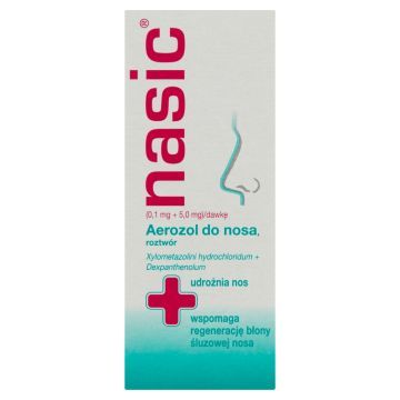 Nasic, (0,1mg+5mg)/dawkę, aerozol do nosa, 10 ml