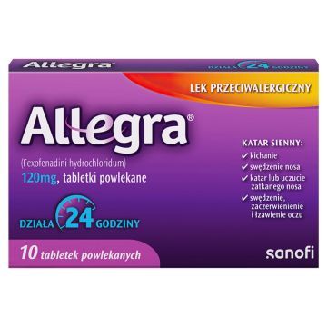 Allegra, 120 mg, tabletki powlekane, 10 szt.