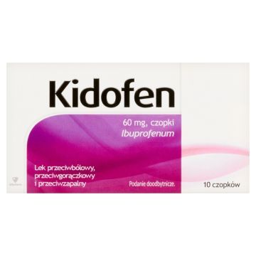 Kidofen,  60 mg, czopki, 10 szt.