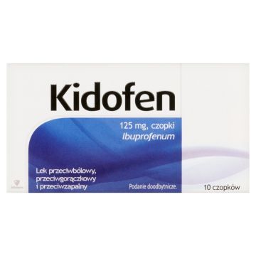 Kidofen, 125 mg, czopki, 10 szt.
