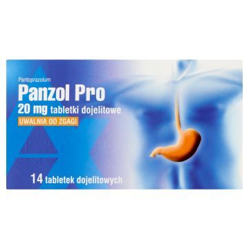 Panzol Pro, 20 mg, tabletki dojelitowe, 14 szt.