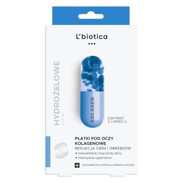 L'Biotica Płatki kolagenowe pod oczy, redukcja cieni i obrzęków, 3x2szt.