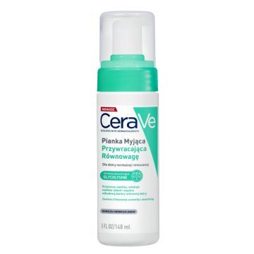 CeraVe, pianka myjąca przywracająca równowagę, skóra normalna i mieszana, 148ml