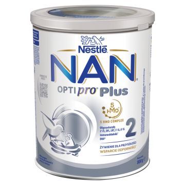 Nestle Nan Optipro Plus 2, 5 HMO, mleko następne dla niemowląt powyżej 6. miesiąca, 800 g