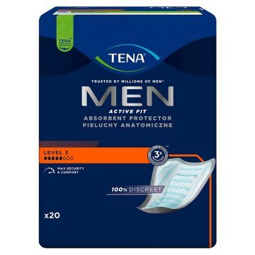 TENA Men Super, wkłady anatomiczne, level 3, 20 szt.