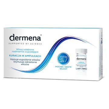 Dermena Hair Care, kuracja do włosów osłabionych, nadmiernie wypadających, 5 ml, 15 ampułek