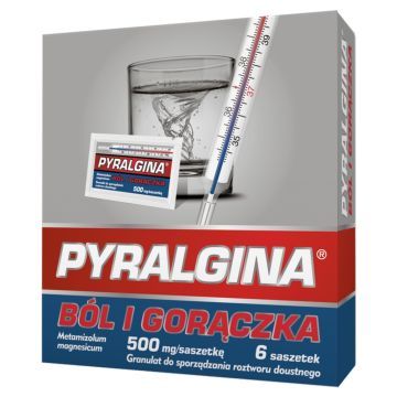 Pyralgina Gorączka, 500 mg, granulat w saszetkach, 6 szt.