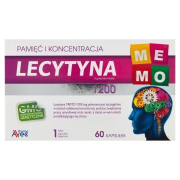 Lecytyna Memo 1200, kapsułki, 60 szt.