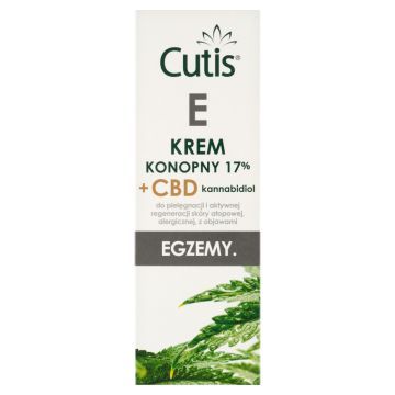 Cutis E Krem konopny 17% + CBD kannabidiol do skóry z objawami egzemy