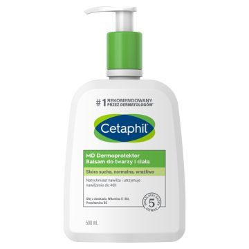 Cetaphil MD Dermoprotektor, balsam nawilżający do twarzy i ciała, 500 ml