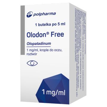 Olodon Free, 1 mg/ml, krople do oczu, 5 ml, 1 butelka