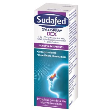 Sudafed Xylospray DEX, 1 mg+50 mg/ml, aerozol do nosa, 10 ml