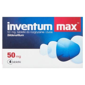 Inventum Max, 50 mg, tabletki do rozgryzania i żucia, 4 szt.