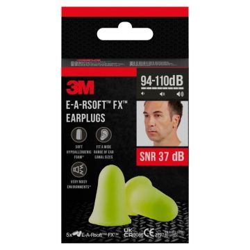 3M E-A-Rsoft FX, zatyczki do uszu EARFXC5, 5 par
