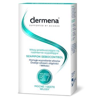 Dermena Sebocontrol, szampon do włosów przetłuszczających się, nadmiernie wypadających, 200 ml