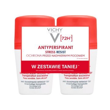 Vichy Stress Resist, kuracja, przeciw potliwości, 50 ml x 2