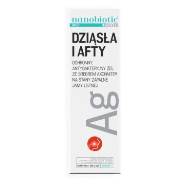 Nanobiotic Med Plus Silver dziasla i afty, zel, 15 ml