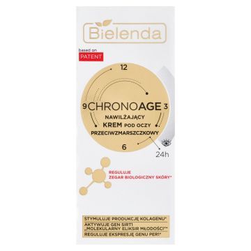 Bielenda Chrono Age, Nawilżający krem pod oczy przeciwzmarszczkowy, 15 ml