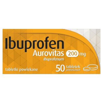 Ibuprofen Aurovitas, 200 mg, tabl.powl., 50 szt