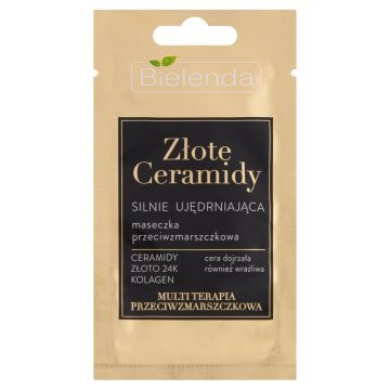 Bielenda Złote Ceramidy, Silnie ujędrniająca maseczka przeciwzmarszczkowa, 8 g