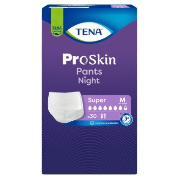 Tena Pants ProSkin Super Night, majtki chłonne, rozmiar M, 30 szt.