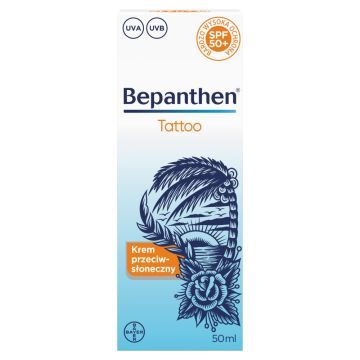 Bepanthen Tattoo, krem, p/sloneczny, SPF50+, 50 ml