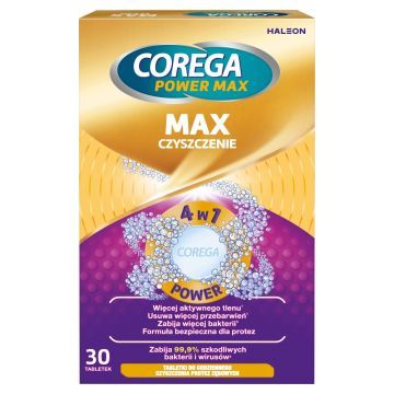 Corega Power Max Max Czyszczenie,tabl.,do czyszcz.prot,30szt