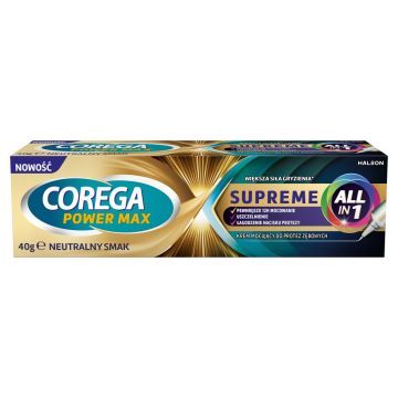 Corega Power Max Supreme All in 1,krem mocujący do protez zębowych,40g