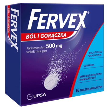 Fervex ból i gorączka Forte, 1 g, tabletki musujące, 8 szt