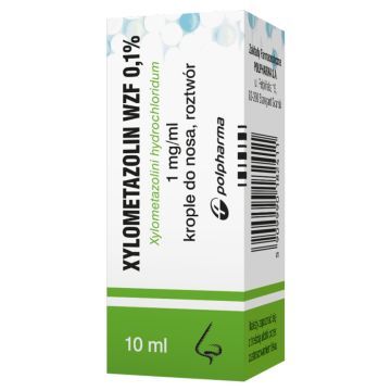 Xylometazolin (WZF) 0.1%, krople do nosa, 10 ml