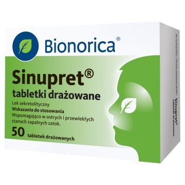 Sinupret, tabletki drażowane, 50 sztuk