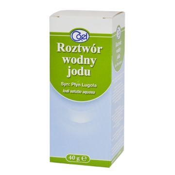 Roztwor wodny jodu, 1%, roztw.n/sk,d/pluk.j.ustn., 40 g