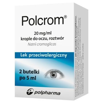 POLCROM, 20 mg/ml, krople do oczu, roztwór, 2x5 ml