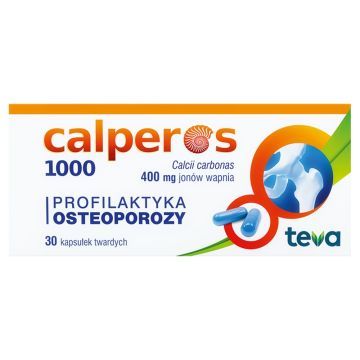 CALPEROS 1000, 400 mg jonów wapnia, kapsułki twarde, 30 sztuk