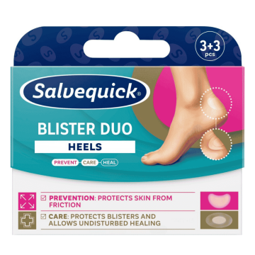Salvequick Blister Duo Heels, plastry zapobiegawcze, ochronne,6szt