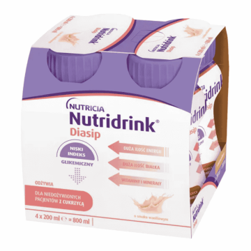Nutridrink Diasip, płyn o smaku waniliowym, 4 x 200 ml