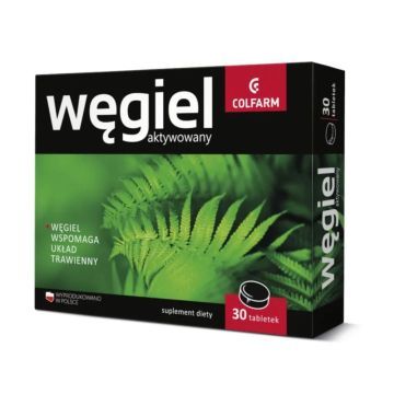 Węgiel aktywowany, tabletki, 30 szt.