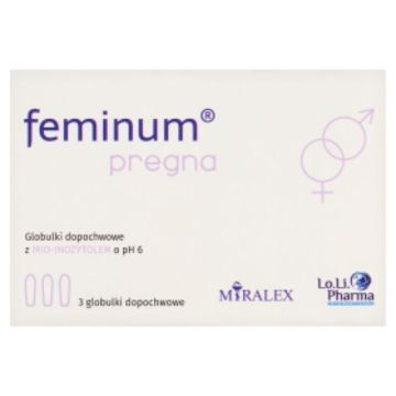 Feminum Pregna, globulki dopochwowe, 3 szt