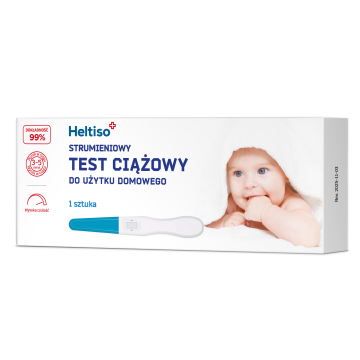 HELTISO Test ciążowy strumieniowy do użytku domowego, 1 szt.