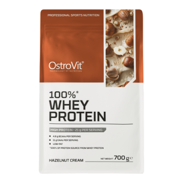 OstroVit 100% Whey Protein, proszek, krem z orzechów laskowych, 700 g