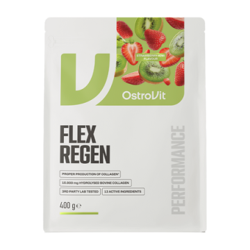 OstroVit Flex Regen, proszek, truskawka-kiwi, 400 g